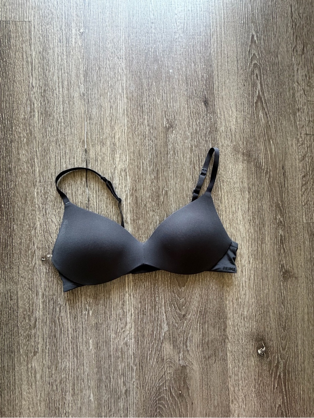 SKIMS Black Seamless T-Shirt Bra